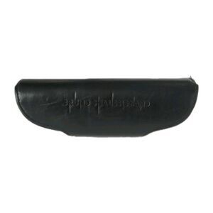 Bruno Chaussignand Eyewear Eyeglass Hard Case Zipper Closure Faux Leather Black